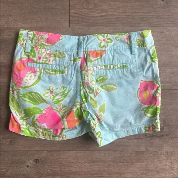 EUC Lilly Pulitzer The Callahan short - size 2 - Pool Blue/Pink Lemonade - Picture 4 of 4